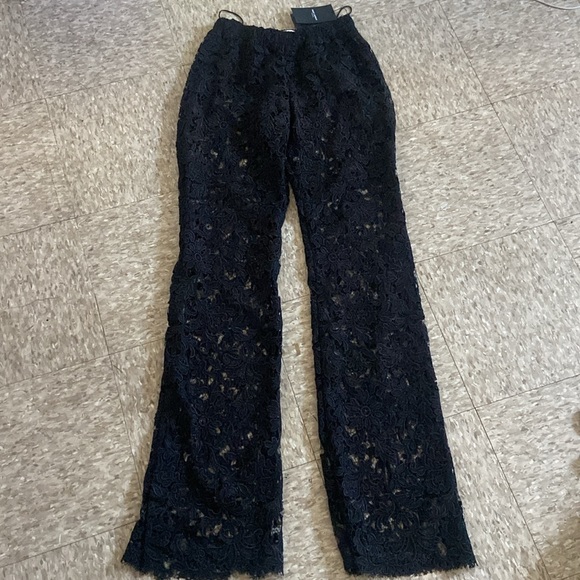 NWT | Saint Laurent Straight Leg Black Lace Pants Size 38 (Medium) - Picture 10 of 13
